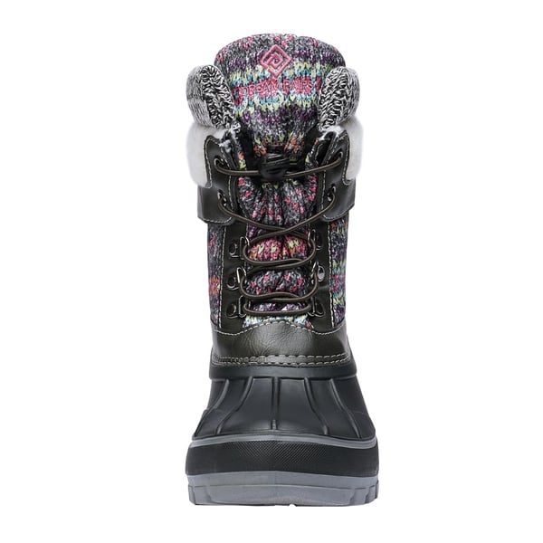 Insulated Snow Kids Waterproof Boots - GREY MULTI - 2